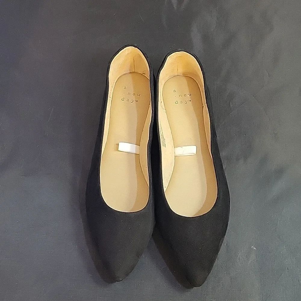 BRAND NEW A.NEW DAY FAUX SUEDE POINTED TOE WOMEN"S FLAT SHOE - Picture 4 of 15